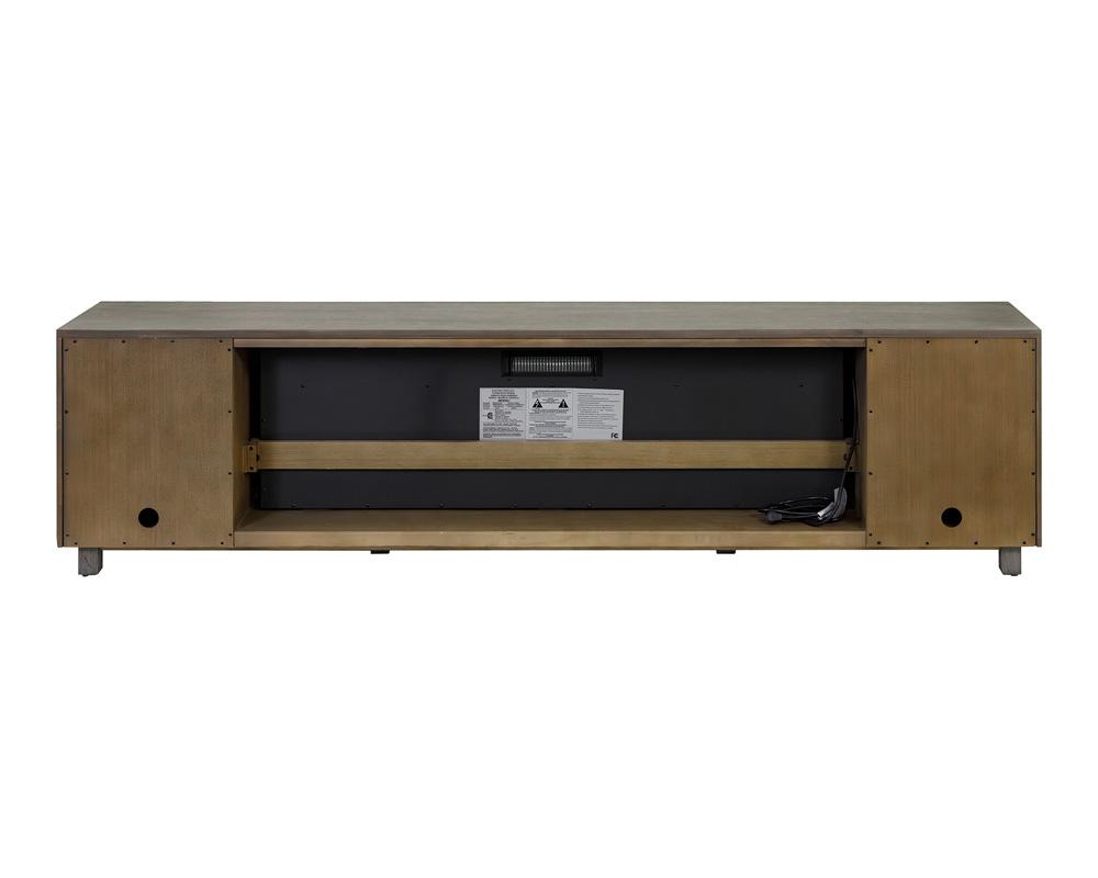 Palisades 96in Fireplace Console IMPA396FP in Gray