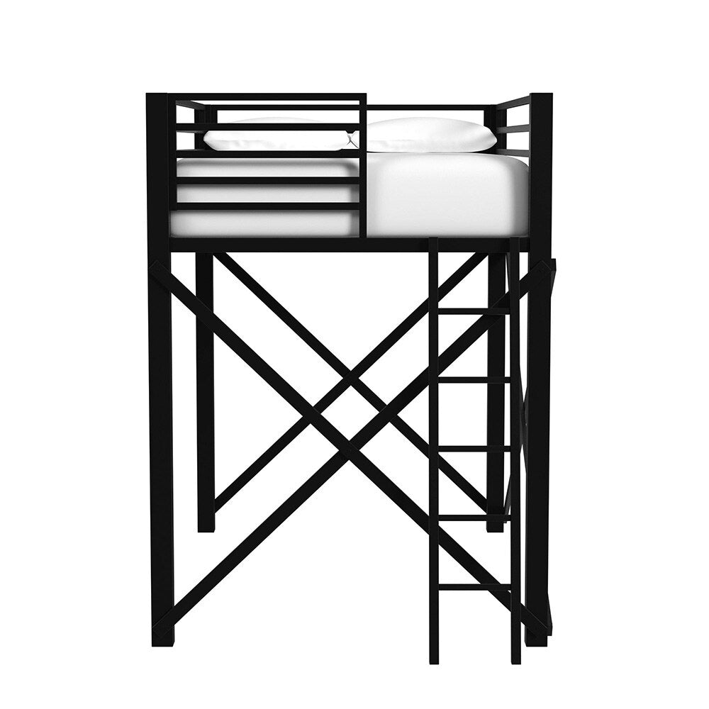 Delilah Full Loft Bunk and Ladder Y-14090-8-FBK in Black