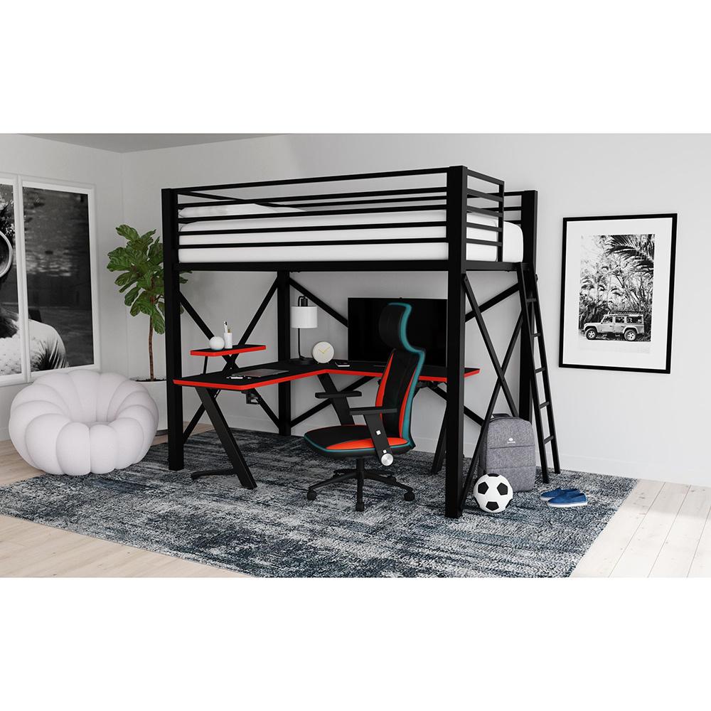 Delilah Full Loft Bunk and Ladder Y-14090-8-FBK in Black