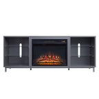 Brighton 60in Fireplace TV Stand FP4-GY in BlackGrey