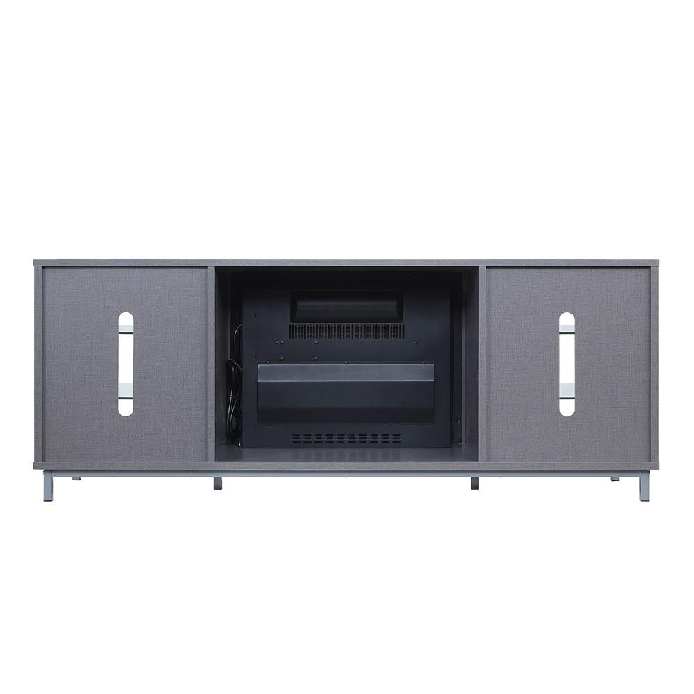 Brighton 60in Fireplace TV Stand FP4-GY in BlackGrey