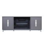 Brighton 60in Fireplace TV Stand FP4-GY in BlackGrey