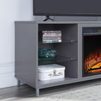 Brighton 60in Fireplace TV Stand FP4-GY in BlackGrey