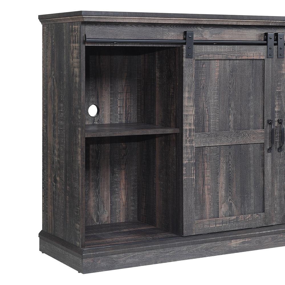Myrtle Fireplace Console FP2-BR in Black Heavy Brown