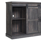 Myrtle Fireplace Console FP2-BR in Black Heavy Brown