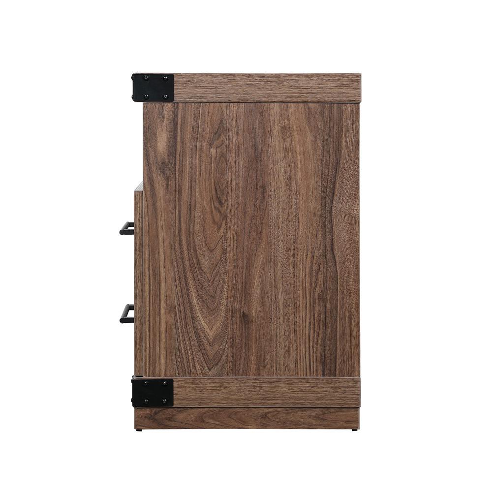 Richmond Fireplace with 2 Drawers FP1-BR in Black Brown