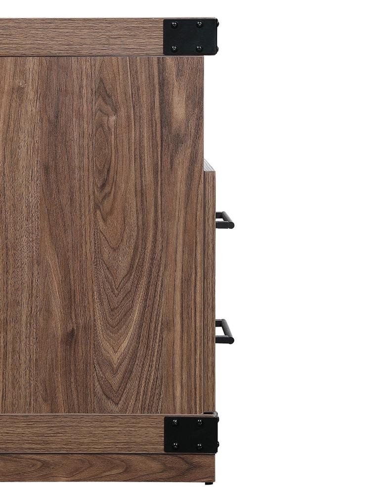 Richmond Fireplace with 2 Drawers FP1-BR in Black Brown