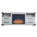 Richmond Fireplace with 2 Drawers FP1-GY in BlackGrey