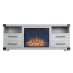 Richmond Fireplace with 2 Drawers FP1-GY in BlackGrey