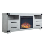 Richmond Fireplace with 2 Drawers FP1-GY in BlackGrey