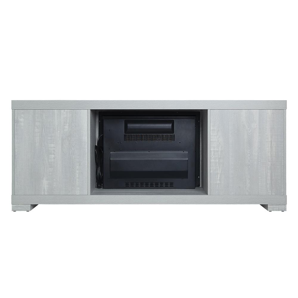 Richmond Fireplace with 2 Drawers FP1-GY in BlackGrey