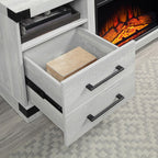 Richmond Fireplace with 2 Drawers FP1-GY in BlackGrey