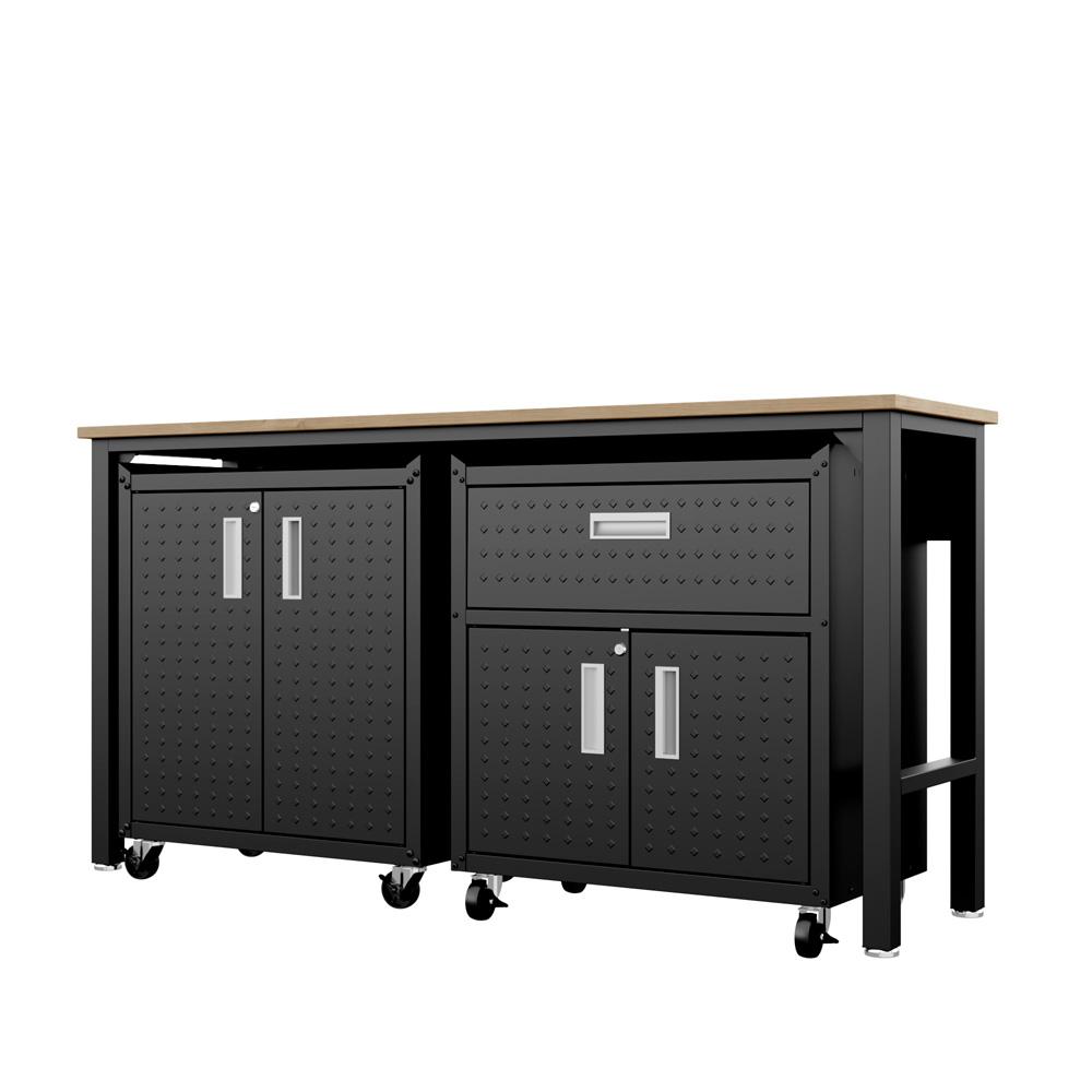 Fortress 3 Piece Garage Set 15GMC-CH in Charcoal Grey