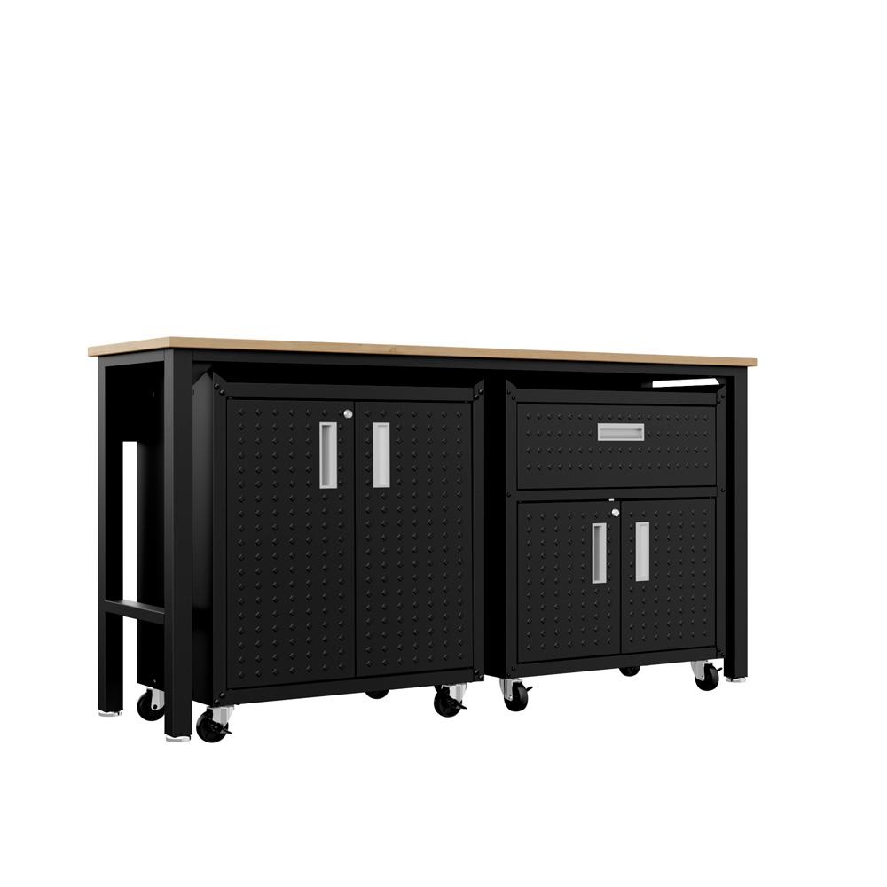 Fortress 3 Piece Garage Set 15GMC-CH in Charcoal Grey