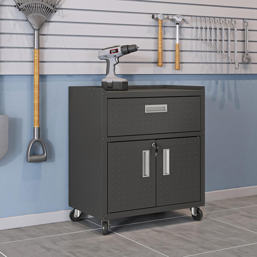 Fortress 3 Piece Garage Set 15GMC-CH in Charcoal Grey