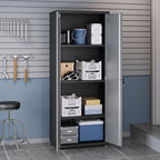Garage Cabinet with 4 Shelves 1GMCF in Grey