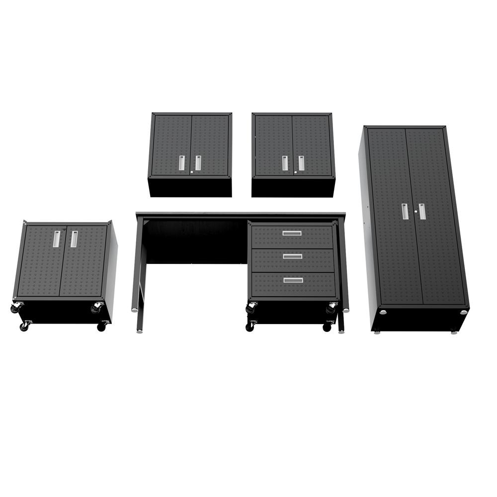 Fortress 6 Piece Garage Set 6-GGGG-CH in Charcoal Grey