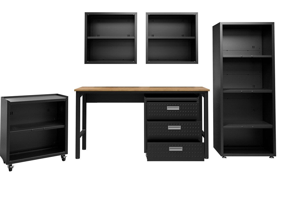 Fortress 6 Piece Garage Set 6-GGGG-CH in Charcoal Grey