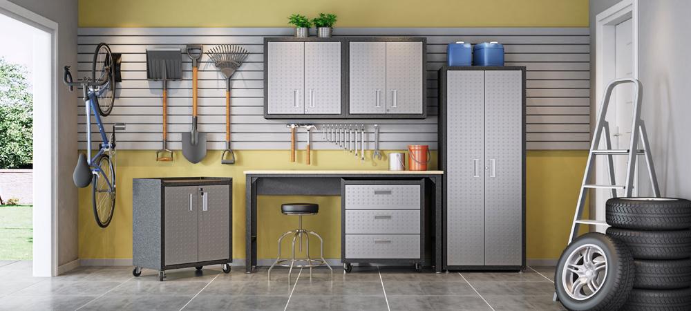 Fortress 6 Piece Garage Set with 3 Drawers 6-GGGG in Grey