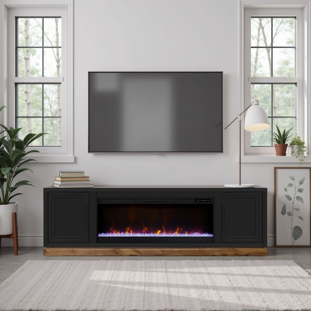 Nora 81in Fireplace TV Stand NO5410.SWK