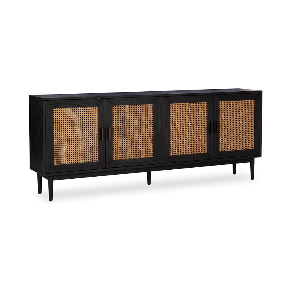 Edris 4-Door Wood Sideboard Buffet 52004181 in Black