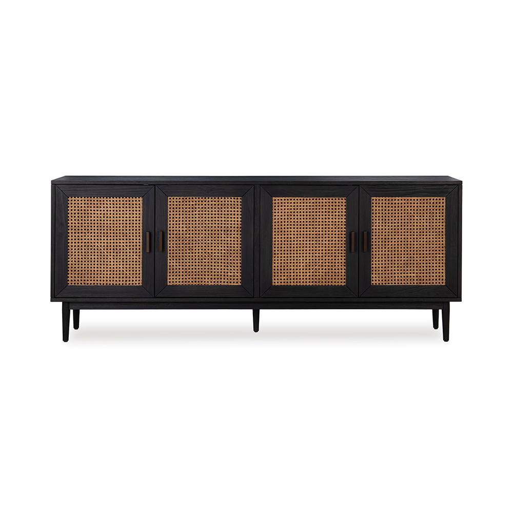Edris 4-Door Wood Sideboard Buffet 52004181 in Black