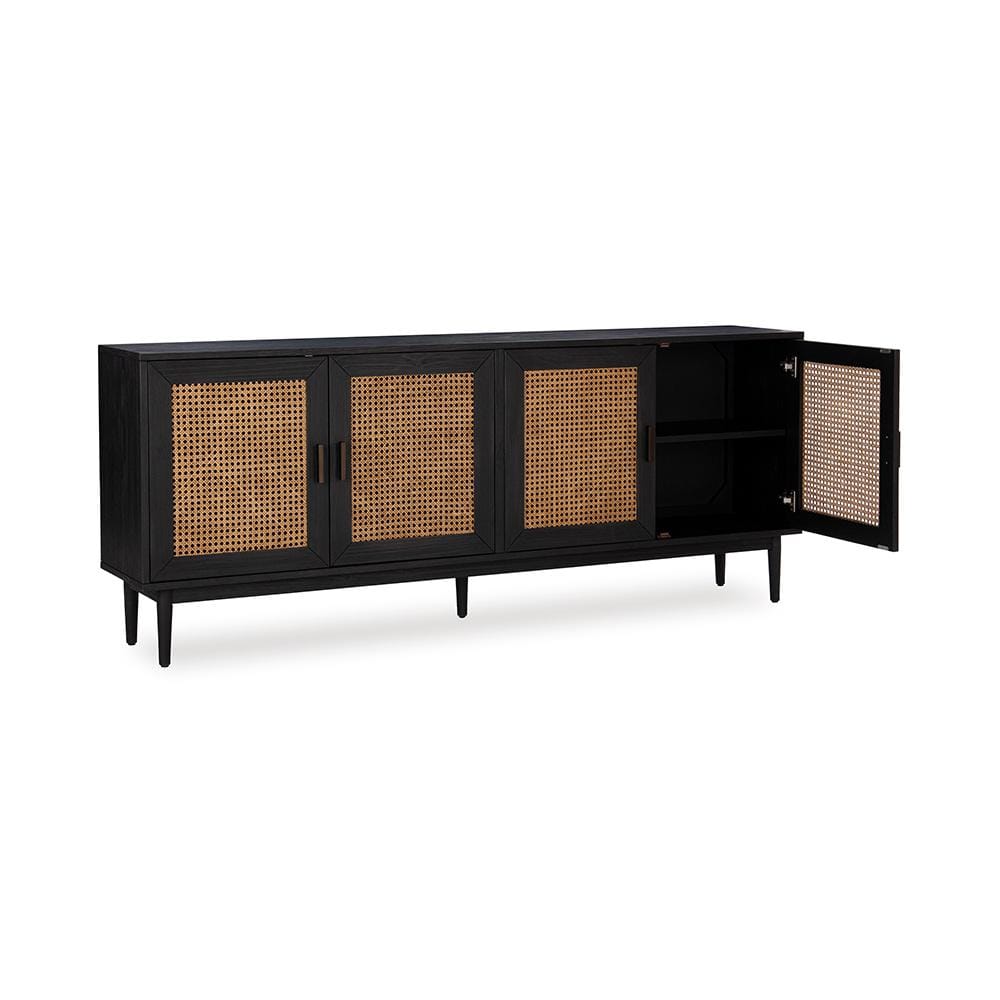 Edris 4-Door Wood Sideboard Buffet 52004181 in Black