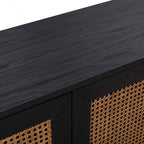 Edris 4-Door Wood Sideboard Buffet 52004181 in Black