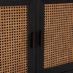 Edris 4-Door Wood Sideboard Buffet 52004181 in Black