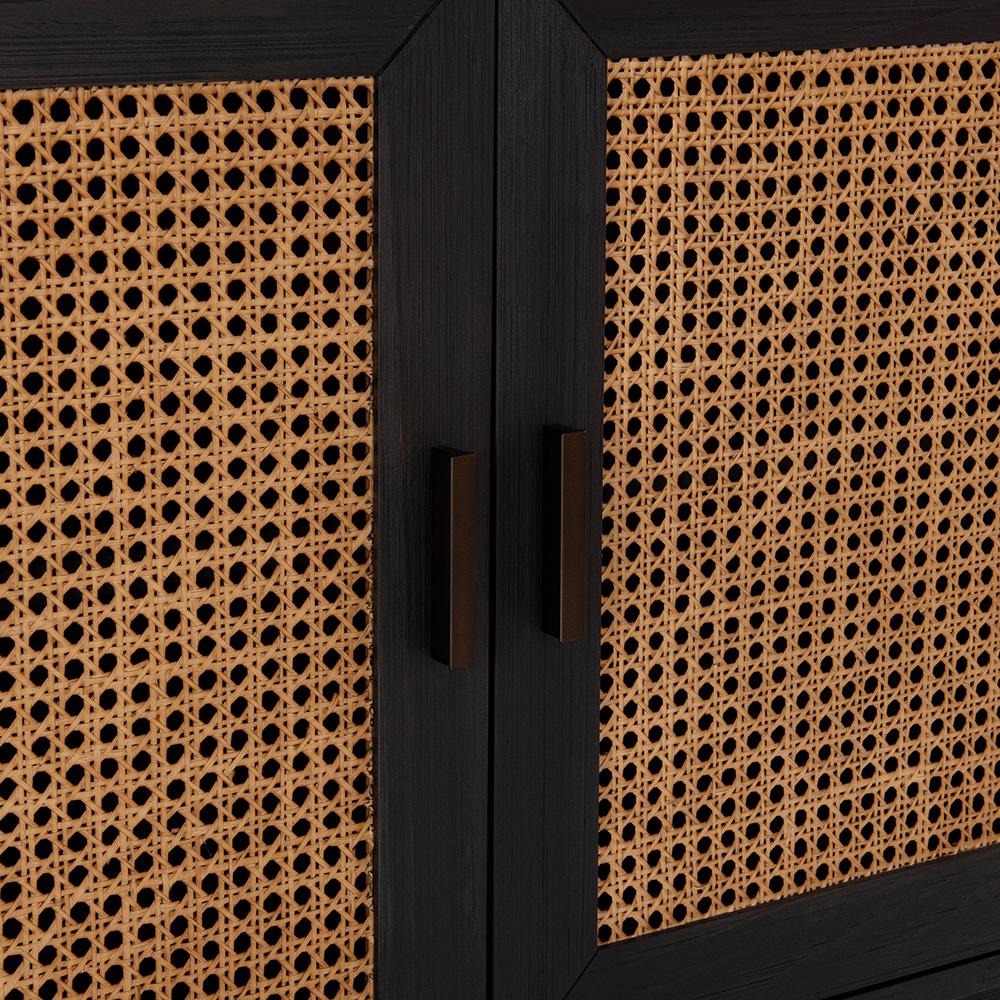 Edris 4-Door Wood Sideboard Buffet 52004181 in Black