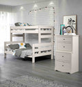 Damaris - Twin/Full Bunk Bed, White