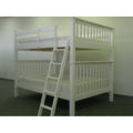 Solid Wood Mission Style Full over Full Bunk Bed in White