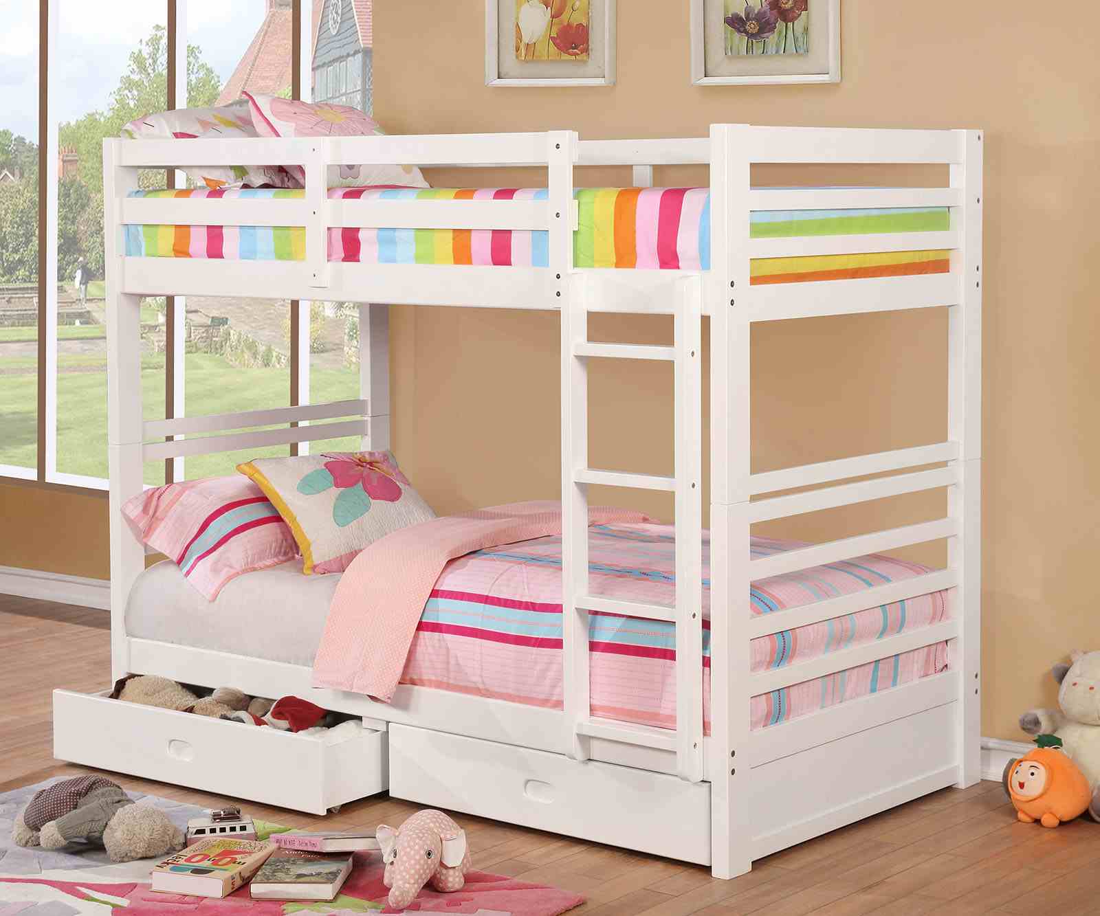 California Bunk Bed, Twin/Twin, White
