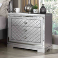 Belleterre - Nightstand w/ USB, Silver