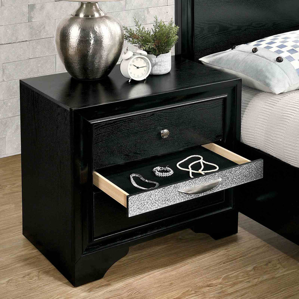 Chrissy - Nightstand, Black