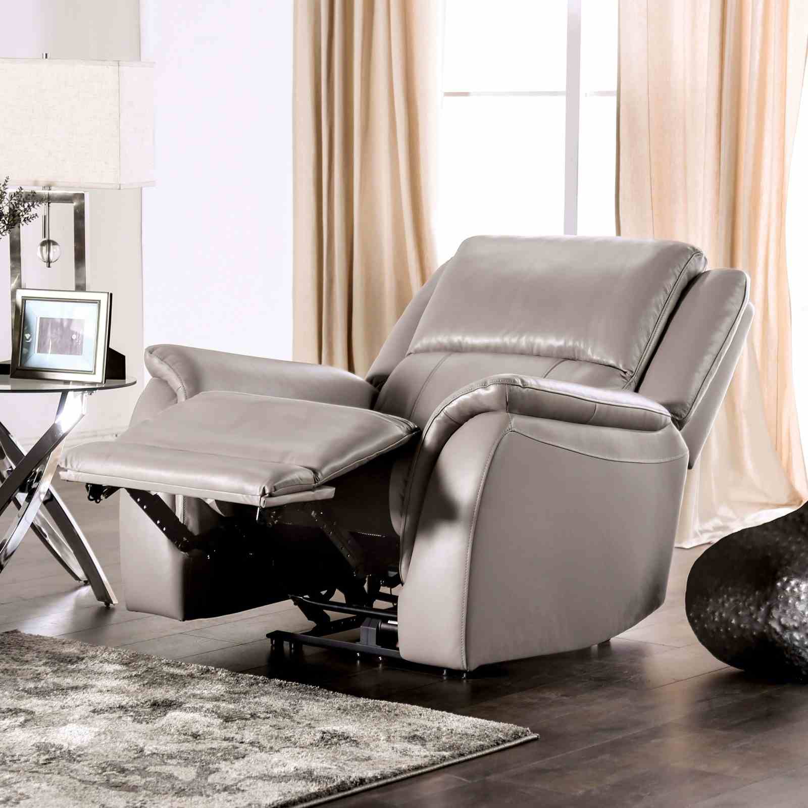 Gorgius Power Recliner, Light Gray