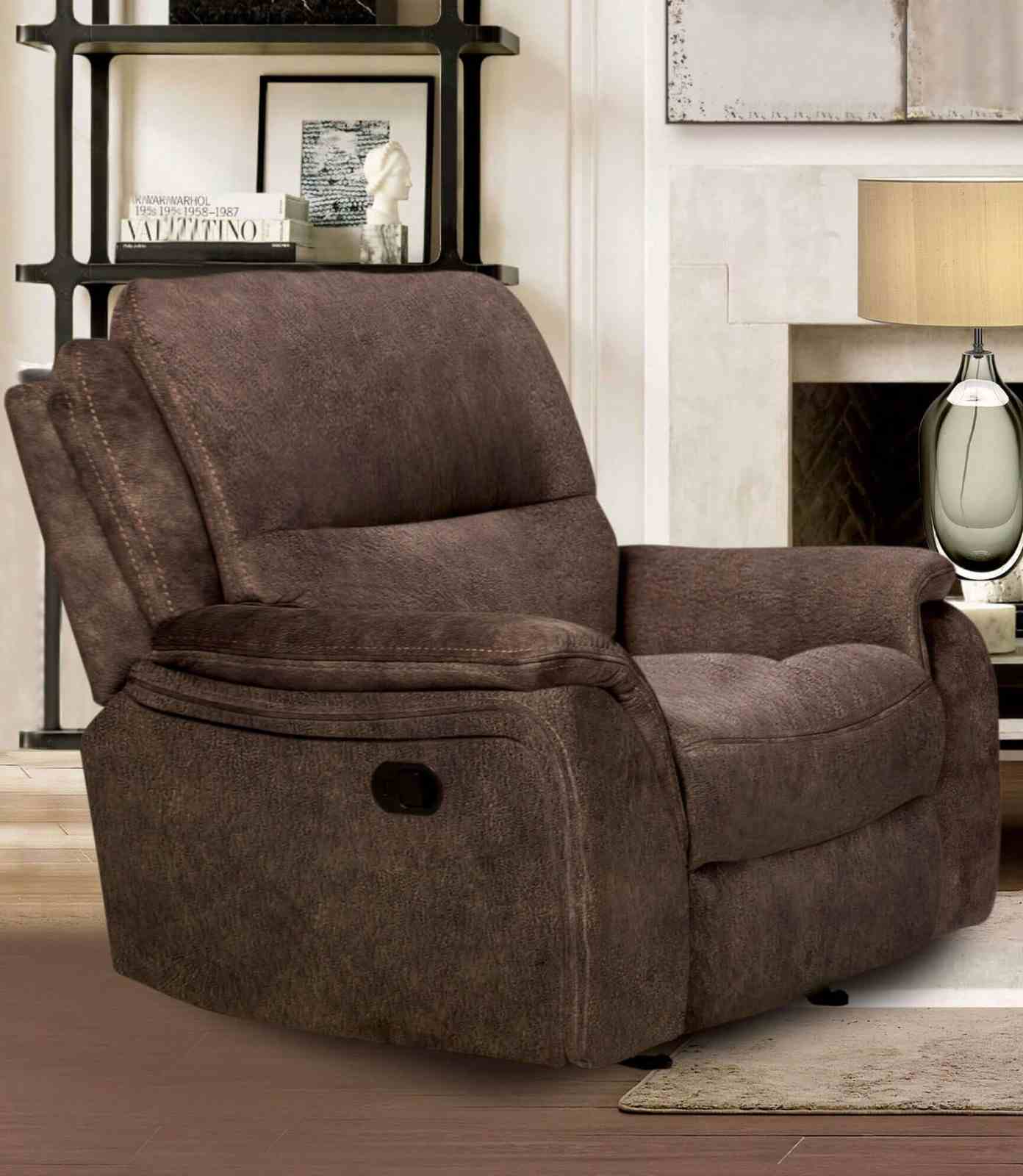 Henricus Glider Recliner, Dark Brown