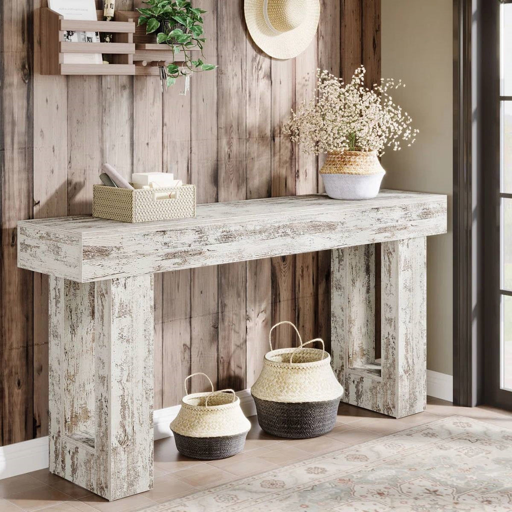 Console sofa table detail