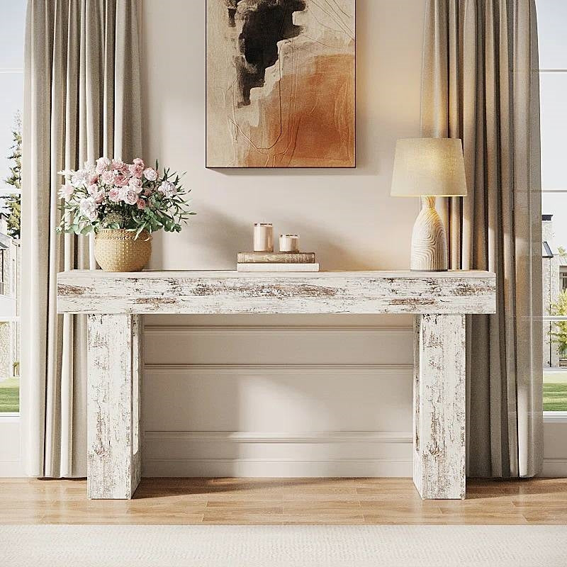 Console sofa table detail
