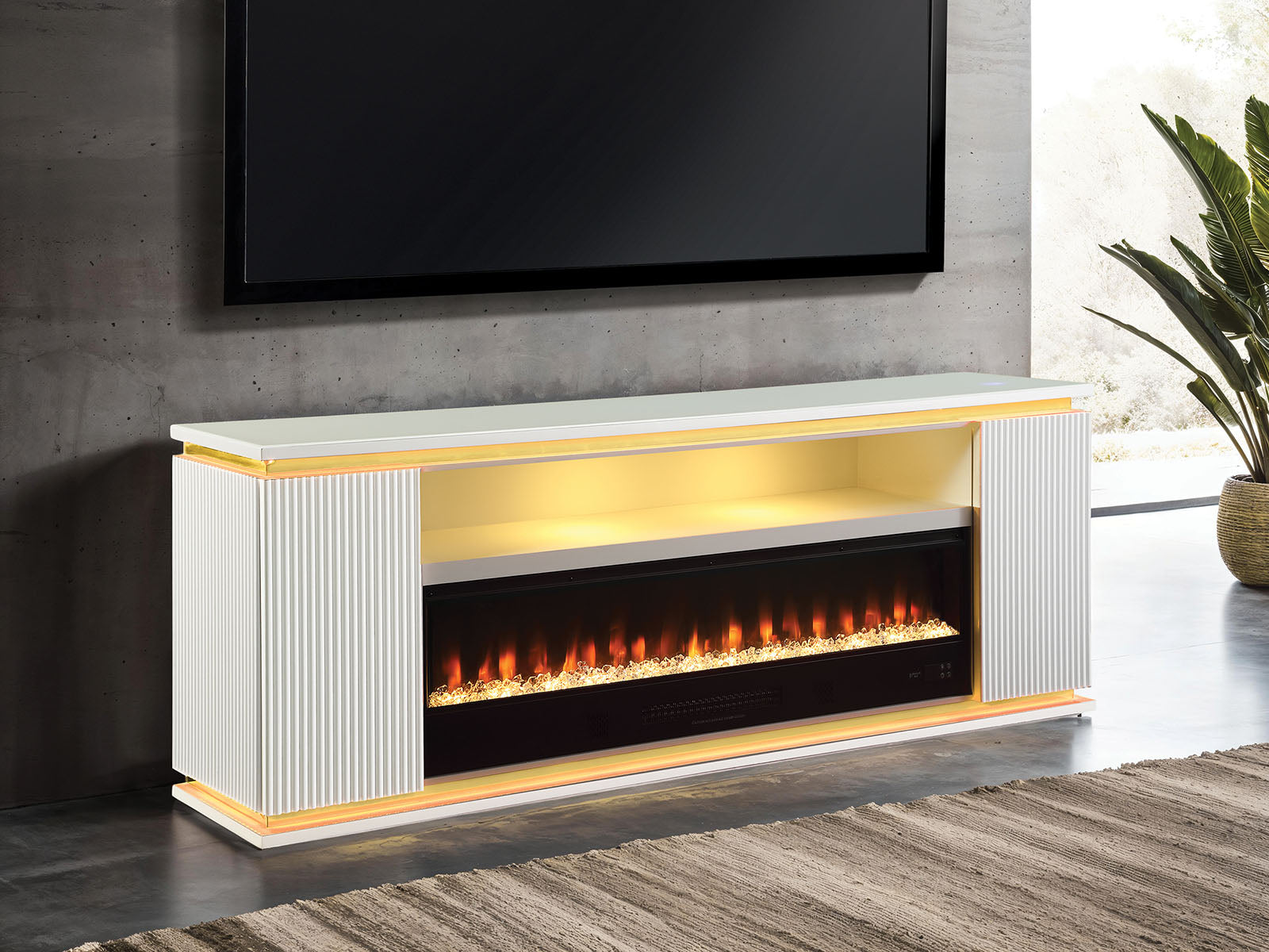 Medea - 71" TV Stand w/ Electric Fireplace