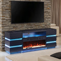 Terni TV Stand w/ Fireplace, Black