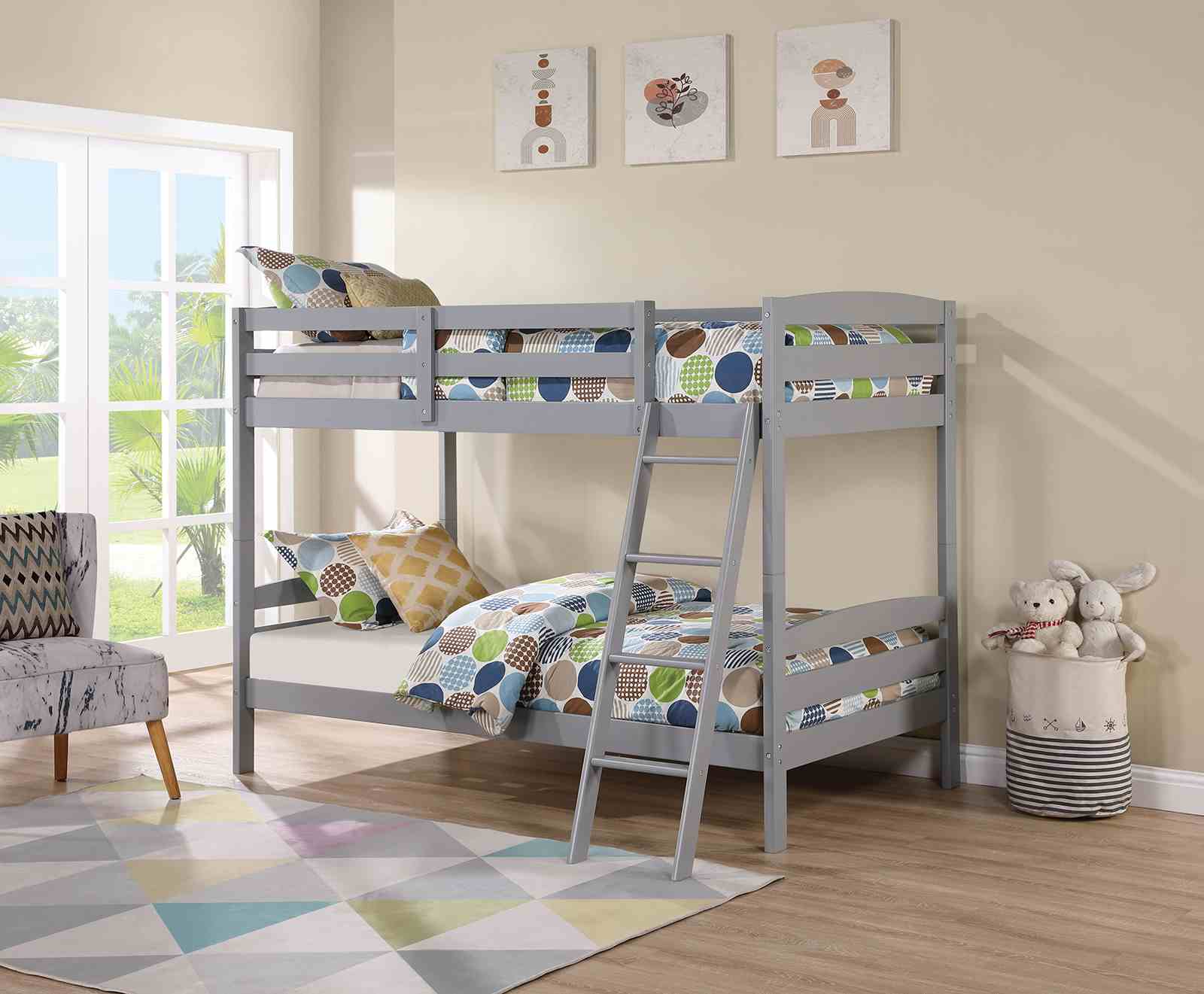 Candice - Twin/Twin Bunk Bed, Gray