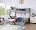 Emilee - Twin/Full Bunk Bed, Gray