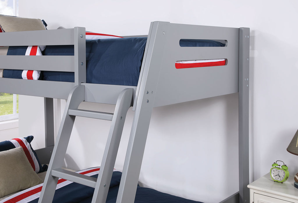 Emilee - Twin/Full Bunk Bed, Gray