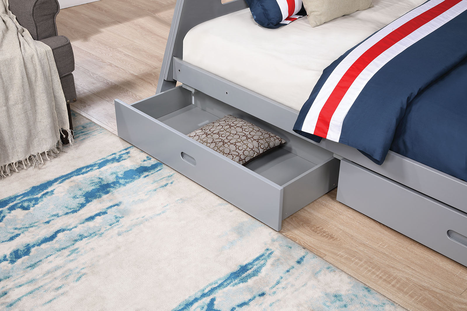 Emilee - Twin/Full Bunk Bed, Gray
