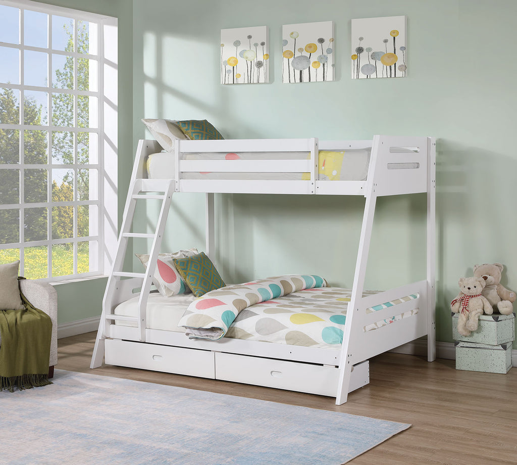 Emilee - Twin/Full Bunk Bed, White