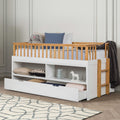 Mcpherson - Twin Captain Bed w/ Trundle, White/Oak