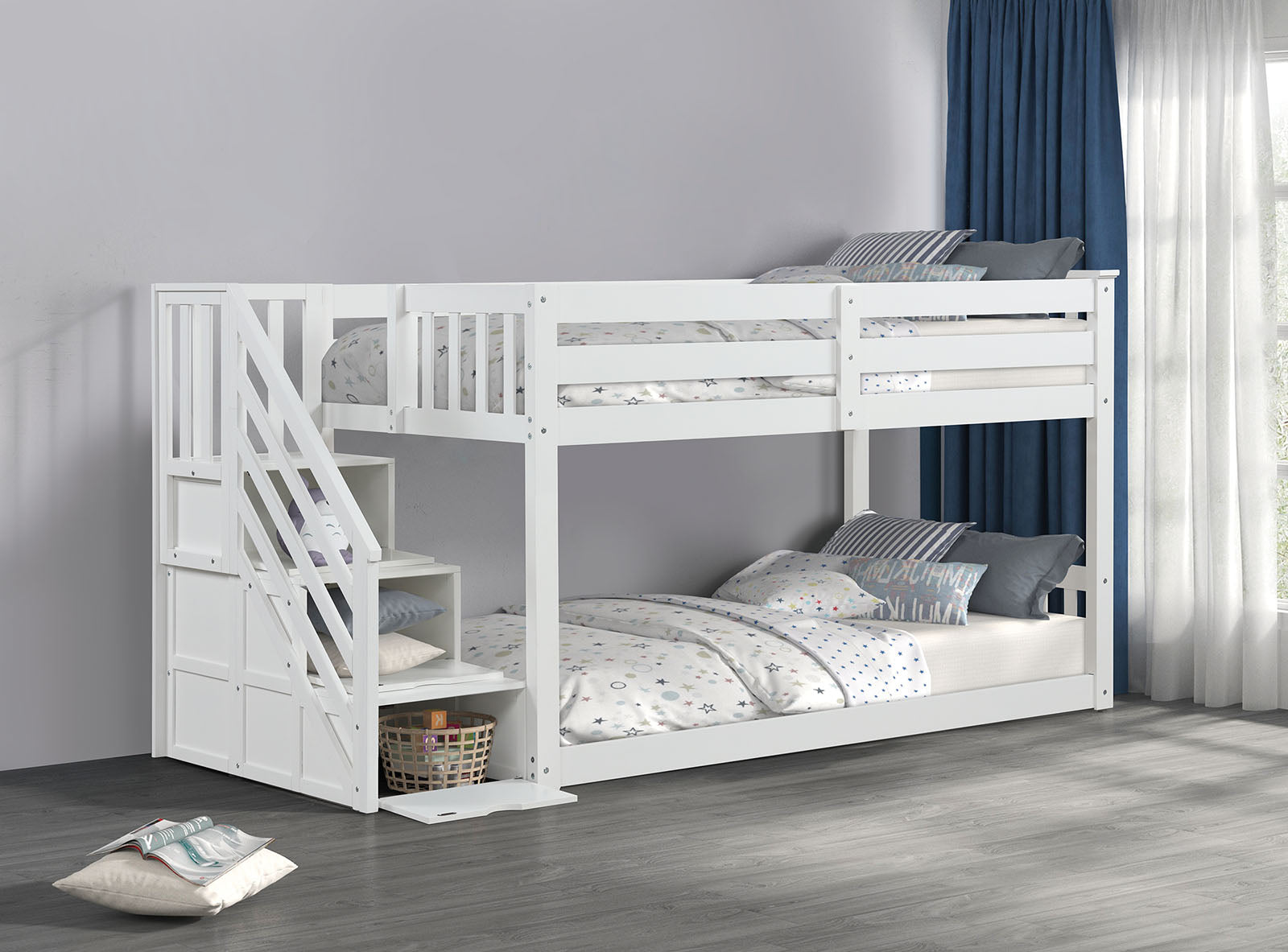 Jojo - Twin Bunk Bed, White