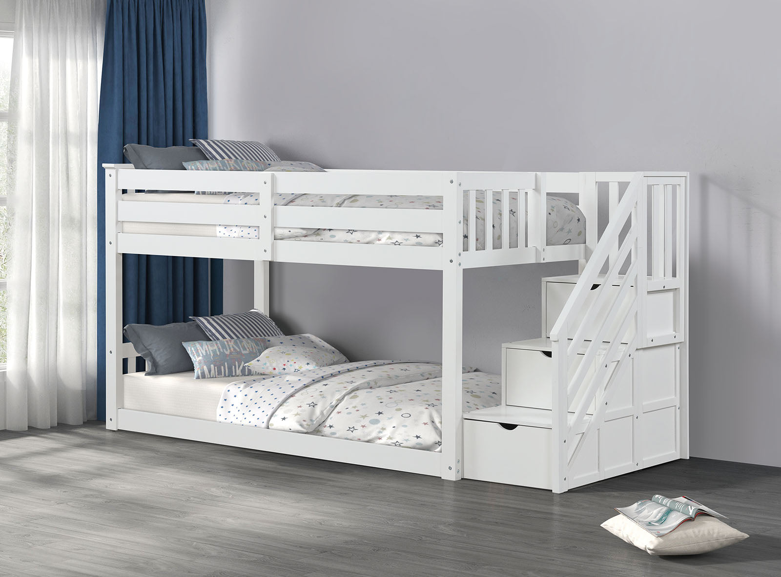 Jojo - Twin Bunk Bed, White