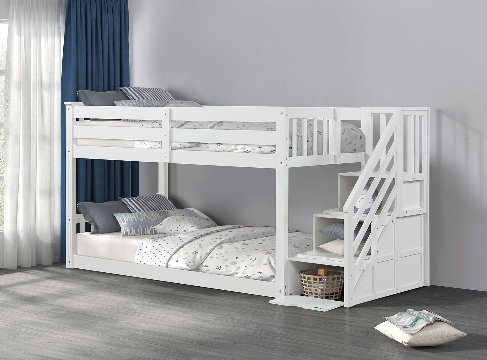 Jojo - Twin Bunk Bed, White